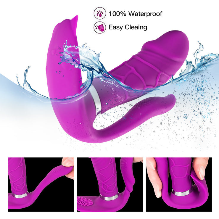 Wireless Remote Control Vibrator with Anal Plug