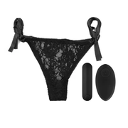 Lace panties with wireless bullet vibrator