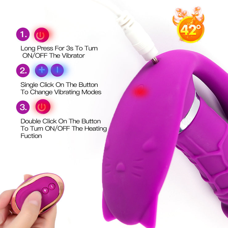 Wireless Remote Control Vibrator with Anal Plug