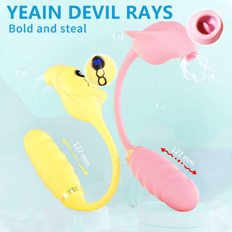 Manta ray shaped vibrator