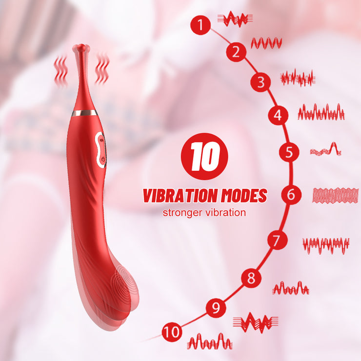 2 Replaceable Heads Clitoral Vibrator