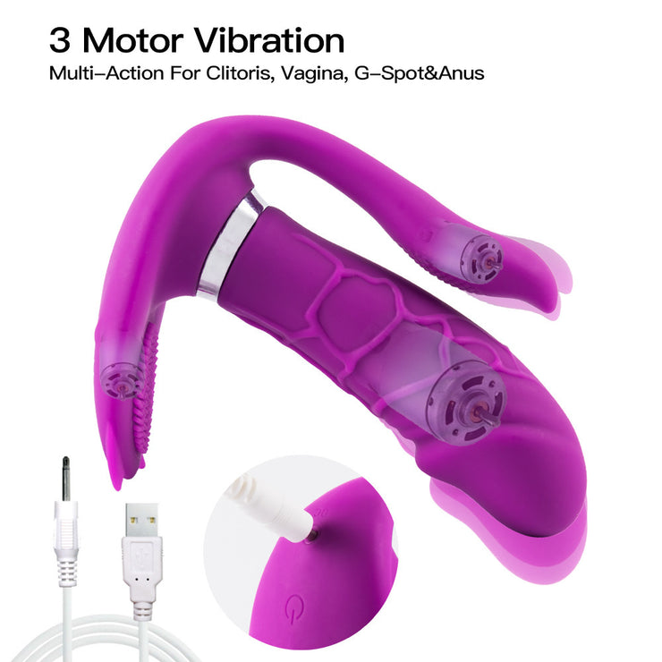 Wireless Remote Control Vibrator with Anal Plug