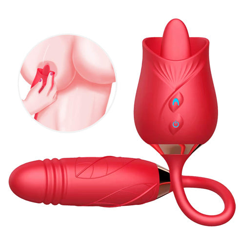 Licking Rose Vibrator Dildo