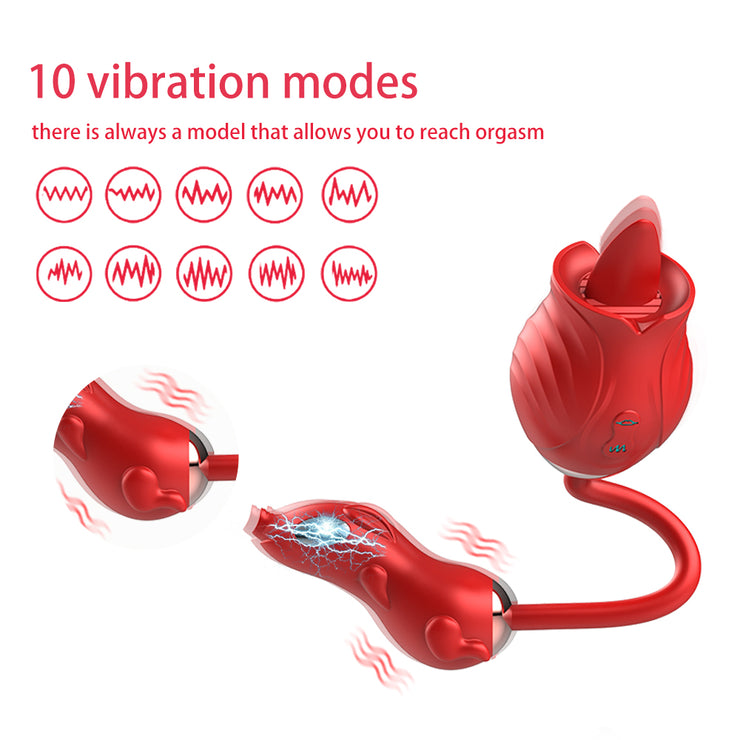 Rose vibrator with electric shock pig