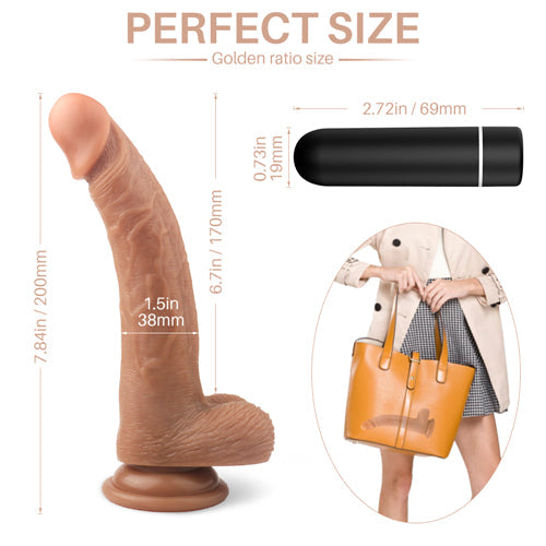 Remote Control Dildo Vibrator With Bullet