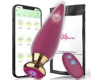 Silicone Anal Plug USB chargeable vibrator Mobile APP