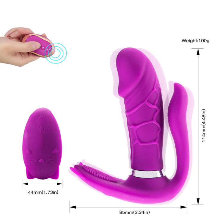 Wireless Remote Control Vibrator with Anal Plug