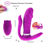 Wireless Remote Control Vibrator with Anal Plug