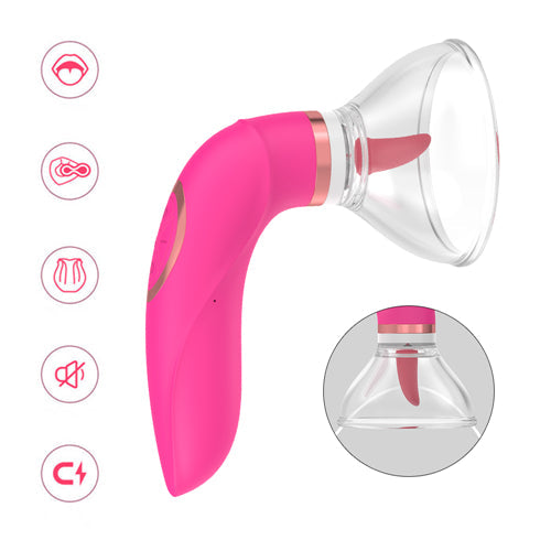 Sucking+ Licking Clitoral Stimulator Vibrator Toy