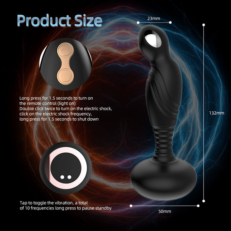 Wireless remote control anal plug vibrator