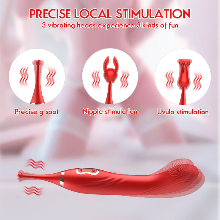 2 Replaceable Heads Clitoral Vibrator