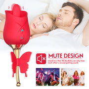 2 in 1 Rose Vibrator with Tongue