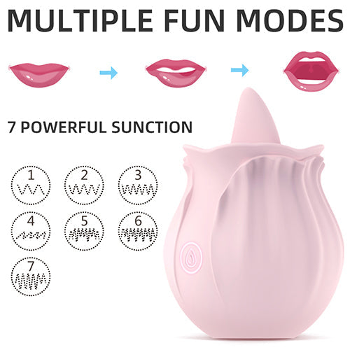 Licking Tongue Rose Toy Vibrator