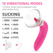 Sucking+ Licking Clitoral Stimulator Vibrator Toy