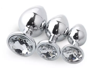 Round Crystal Anal Plug- A set of 3 pieces