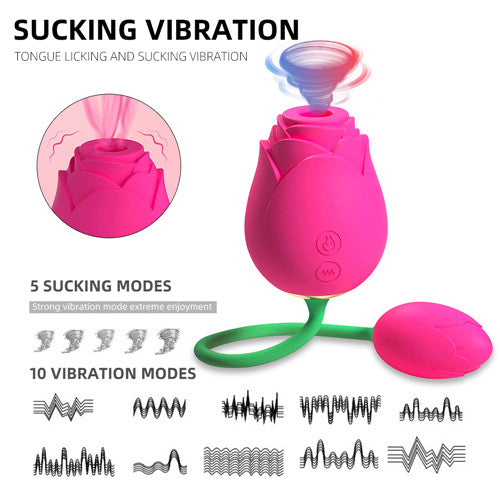 Rose Vibrator with Stem