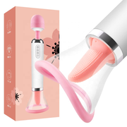 Licking and Sucking 2 in 1 Wand Massager