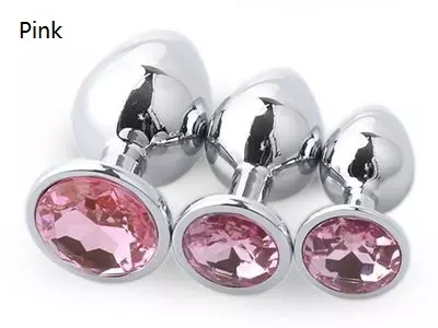 Round Crystal Anal Plug- A set of 3 pieces