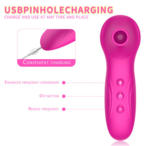 Rechargeable womens mini suction vibrator for sex