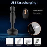 Wireless remote control anal plug vibrator