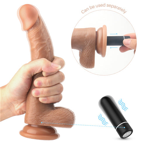 Remote Control Dildo Vibrator With Bullet