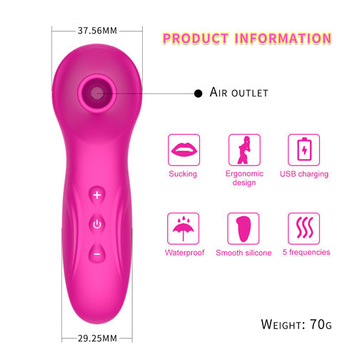 Rechargeable womens mini suction vibrator for sex