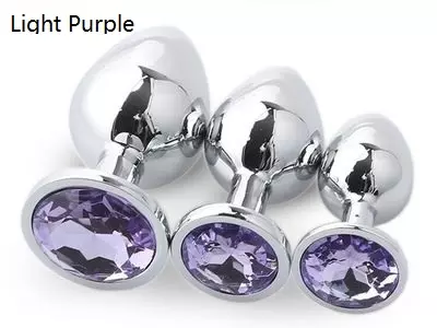 Round Crystal Anal Plug- A set of 3 pieces