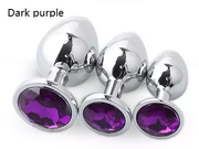 Round Crystal Anal Plug- A set of 3 pieces