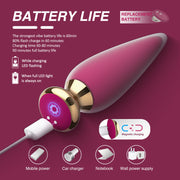 Silicone Anal Plug USB chargeable vibrator Mobile APP