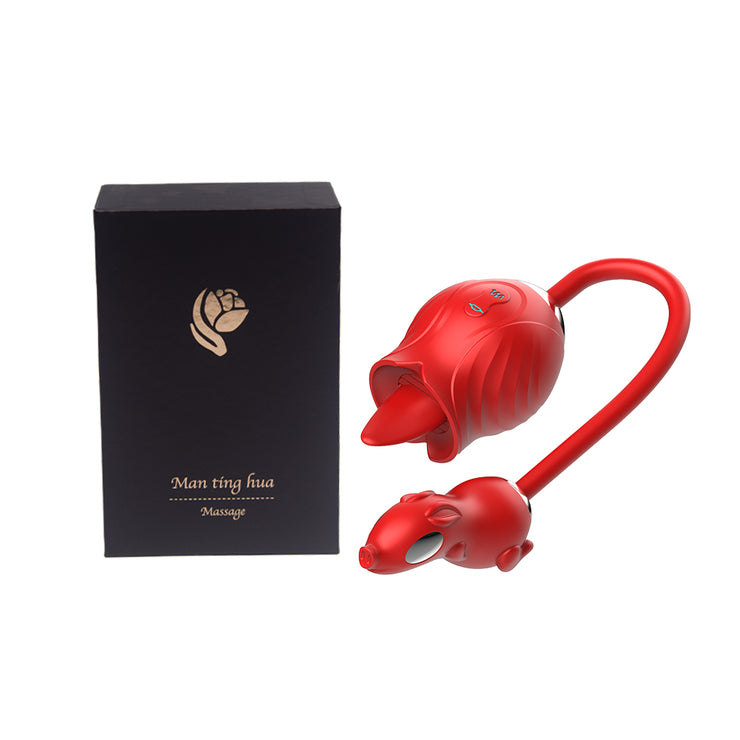 Rose vibrator with electric shock pig