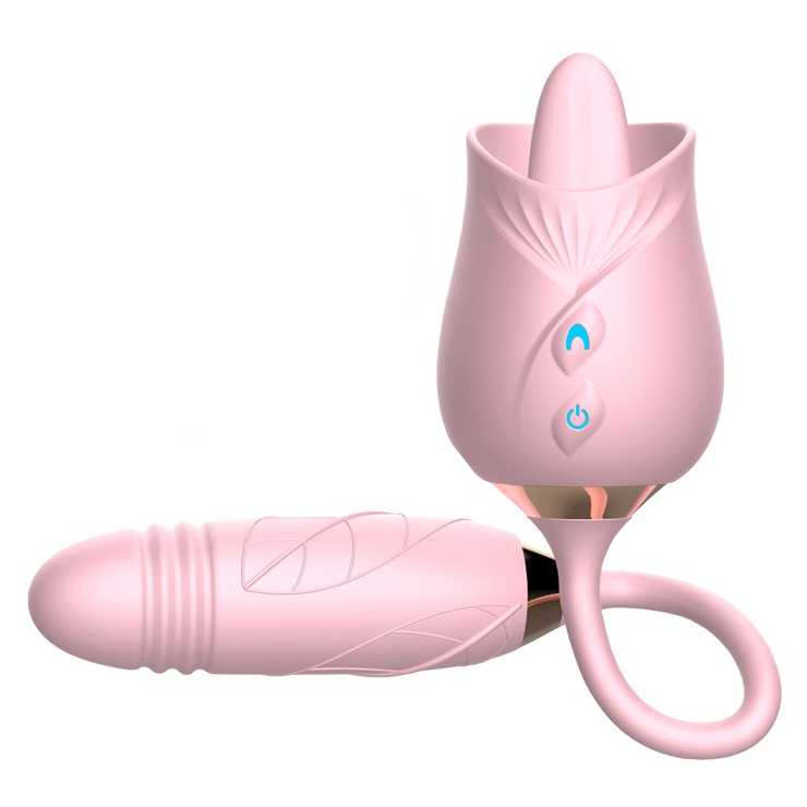 Licking Rose Vibrator Dildo