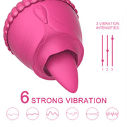 Rose vibrator with tongue