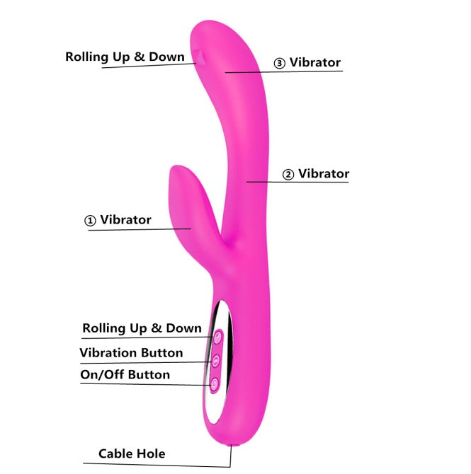 Multi-point vibration stimulation massage wand